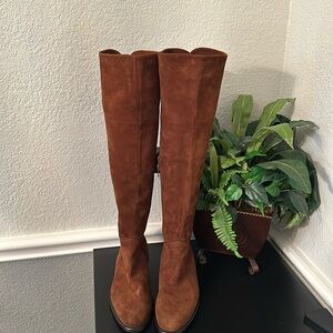 Ann Mashburn knee suede boots